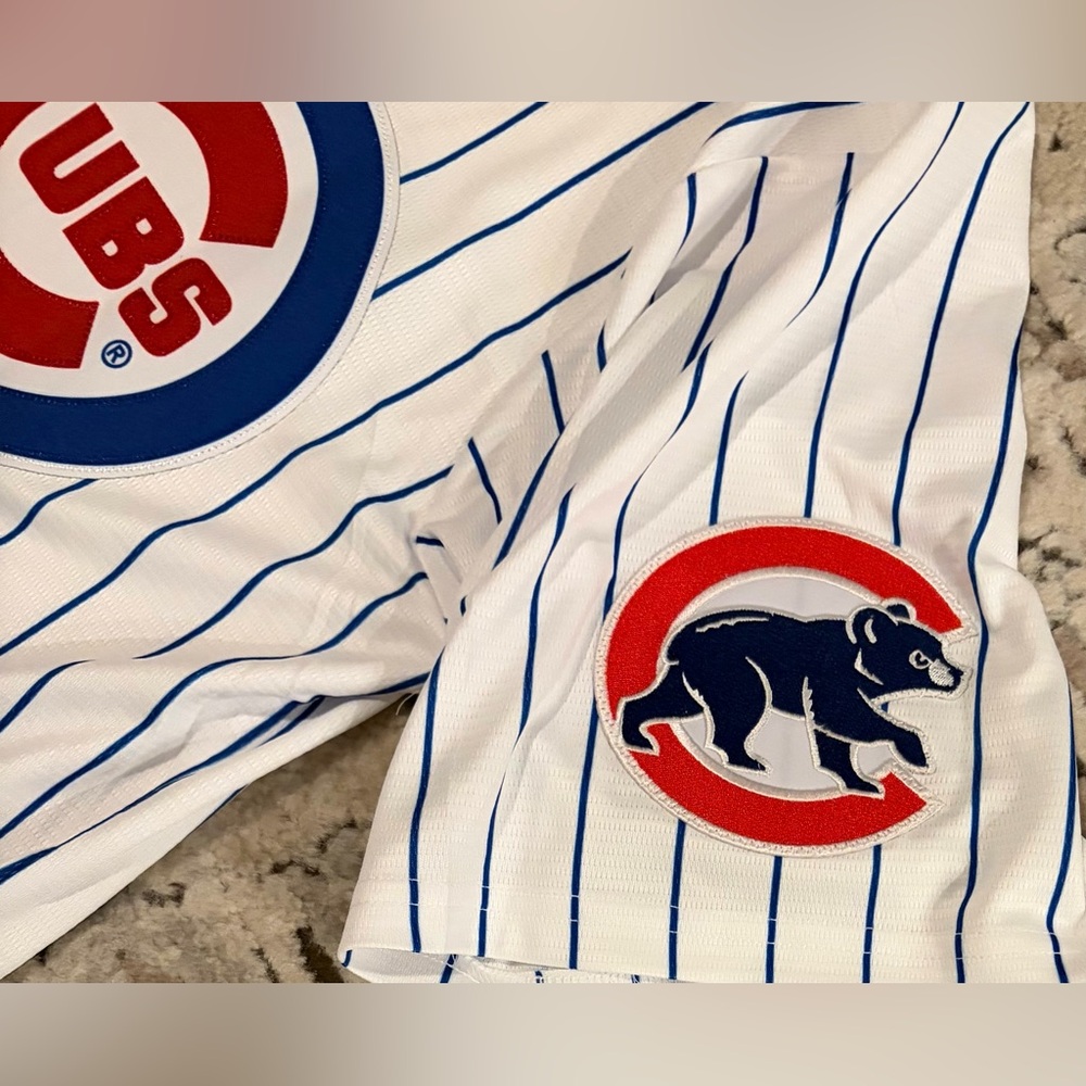 Nike Authentic Pinstripe Chicago Cubs Greg Maddux #31 Baseball Jersey Men’s Sz M - Picture 5 of 7